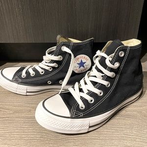 Brand New Black Converse High Tops Womens 7/Mens 5- NEVER WORN!